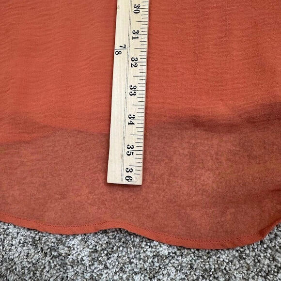 Chloe+Rene Womens 2X‎ Dress Orange Flowy Summer - Picture 7 of 8